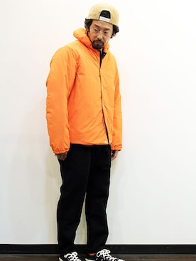 「NECESSARY or UNNECESSARY（ネセサリーオアアンネセサリー）のアイテム（ジャケット/アウター）」を使った、nakajiさん（メンズ・168cm）の冬コーディネート