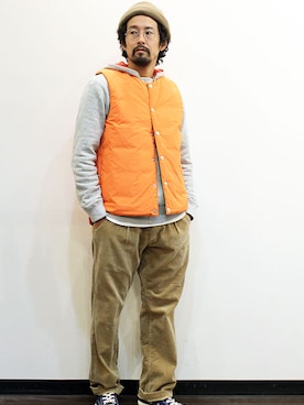 「NECESSARY or UNNECESSARY（ネセサリーオアアンネセサリー）のアイテム」を使った、nakajiさん（メンズ・168cm）の冬コーディネート