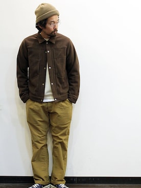 「ワントーンコーデ」｜「アイテム（その他アウター）」を使った、nakajiさん（メンズ・168cm）の冬コーディネート