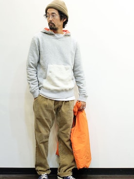 「NECESSARY or UNNECESSARY（ネセサリーオアアンネセサリー）のアイテム」を使った、nakajiさん（メンズ・168cm）の冬コーディネート