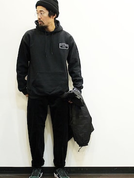 「COOCHUCAMP（クーチューキャンプ）のアイテム」を使った、nakajiさん（メンズ・168cm）の冬コーディネート