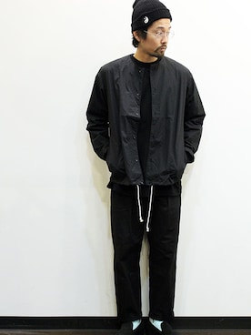 「MANEBU（マネブ）のアイテム（シューズ）」を使った、nakajiさん（メンズ・168cm）の冬コーディネート