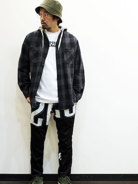 「THE UNION（ザユニオン）のアイテム」を使った、nakajiさん（メンズ・168cm）の冬コーディネート