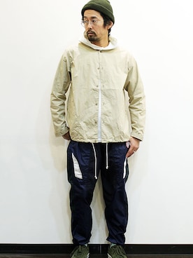 「HURRAY HURRAY（フレイフレイ）のアイテム（パンツ）」を使った、nakajiさん（メンズ・168cm）の冬コーディネート