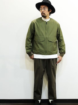「MANEBU（マネブ）のアイテム（シューズ）」を使った、nakajiさん（メンズ・168cm）の春コーディネート