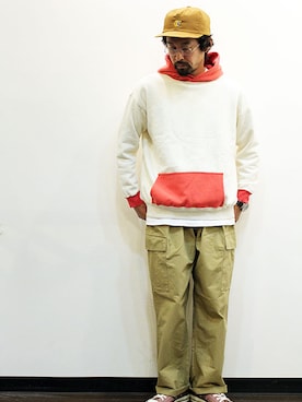 「アイテム（スニーカー、その他）」を使った、nakajiさん（メンズ・168cm）の春コーディネート