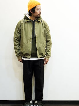 「COOCHUCAMP（クーチューキャンプ）のアイテム」を使った、nakajiさん（メンズ・168cm）の春コーディネート