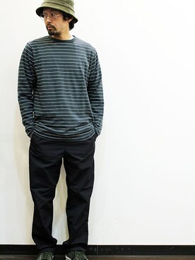 「NECESSARY or UNNECESSARY（ネセサリーオアアンネセサリー）のアイテム（パンツ）」を使った、nakajiさん（メンズ・168cm）の春コーディネート