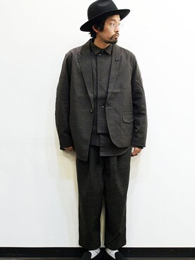 「MANEBU（マネブ）のアイテム（シューズ）」を使った、nakajiさん（メンズ・168cm）の春コーディネート