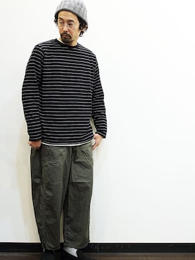 「MANEBU（マネブ）のアイテム（シューズ）」を使った、nakajiさん（メンズ・168cm）の春コーディネート