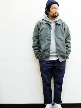 「オトナカジュアル」｜「アイテム（ナイロンジャケット）」を使った、nakajiさん（メンズ・168cm）の春コーディネート
