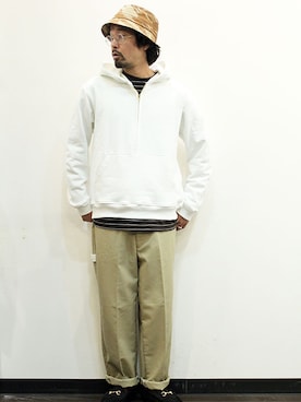 「MANEBU（マネブ）のアイテム（シューズ）」を使った、nakajiさん（メンズ・168cm）の春コーディネート