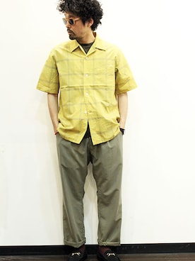 「MANEBU（マネブ）のアイテム（シューズ）」を使った、nakajiさん（メンズ・168cm）の夏コーディネート