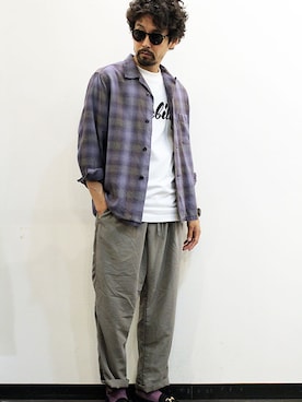 「MANEBU（マネブ）のアイテム（シューズ）」を使った、nakajiさん（メンズ・168cm）の夏コーディネート