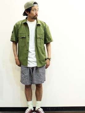 「LIXTICK（リックスティック）のアイテム」を使った、nakajiさん（メンズ・168cm）の夏コーディネート