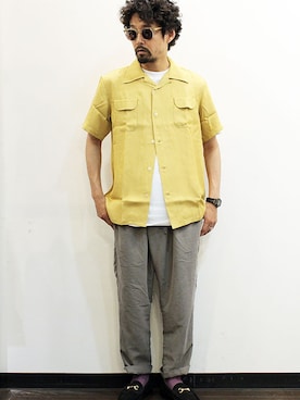 「MANEBU（マネブ）のアイテム（シューズ）」を使った、nakajiさん（メンズ・168cm）の夏コーディネート