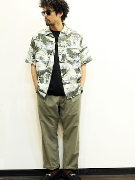 「MANEBU（マネブ）のアイテム（シューズ）」を使った、nakajiさん（メンズ・168cm）の夏コーディネート