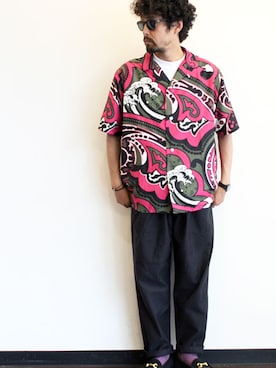 「MANEBU（マネブ）のアイテム（シューズ）」を使った、nakajiさん（メンズ・168cm）の夏コーディネート