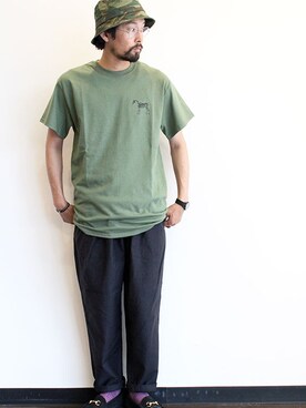 「MANEBU（マネブ）のアイテム（シューズ）」を使った、nakajiさん（メンズ・168cm）の夏コーディネート