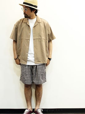 「LIXTICK（リックスティック）のアイテム」を使った、nakajiさん（メンズ・168cm）の夏コーディネート
