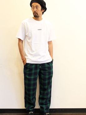 「MANEBU（マネブ）のアイテム（シューズ）」を使った、nakajiさん（メンズ・168cm）の夏コーディネート