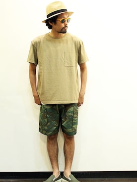 「ポケットＴシャツ」｜nakajiさん（メンズ・168cm）の夏コーディネート