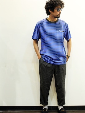 「MANEBU（マネブ）のアイテム（シューズ）」を使った、nakajiさん（メンズ・168cm）の夏コーディネート
