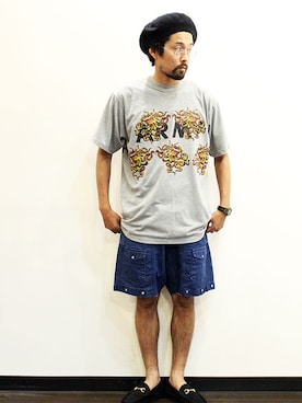 「MANEBU（マネブ）のアイテム（シューズ）」を使った、nakajiさん（メンズ・168cm）の夏コーディネート