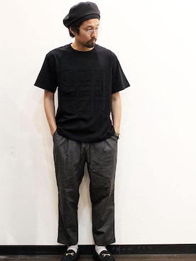 「MANEBU（マネブ）のアイテム（シューズ）」を使った、nakajiさん（メンズ・168cm）の夏コーディネート