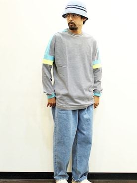 「HURRAY HURRAY（フレイフレイ）のアイテム」を使った、nakajiさん（メンズ・168cm）の夏コーディネート