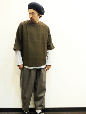 「MANEBU（マネブ）のアイテム（シューズ）」を使った、nakajiさん（メンズ・168cm）の秋コーディネート