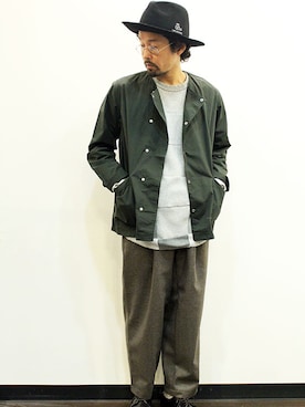 「MANEBU（マネブ）のアイテム（シューズ）」を使った、nakajiさん（メンズ・168cm）の秋コーディネート
