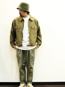 「NECESSARY or UNNECESSARY（ネセサリーオアアンネセサリー）のアイテム（ジャケット/アウター）」を使った、nakajiさん（メンズ・168cm）の秋コーディネート