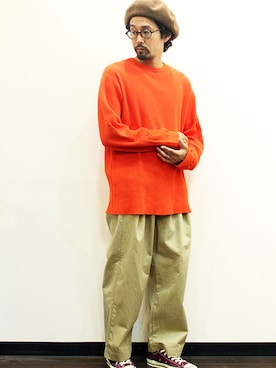 「Ordinary fits（オーディナリーフィッツ）のアイテム」を使った、nakajiさん（メンズ・168cm）の秋コーディネート
