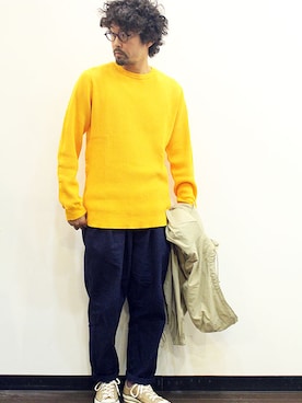 「アイテム（マウンテンパーカー、その他）」を使った、nakajiさん（メンズ・168cm）の秋コーディネート