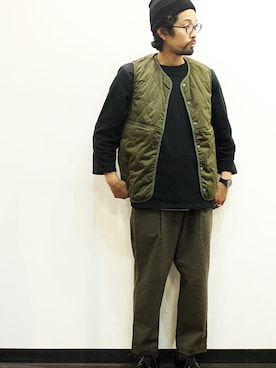 「MANEBU（マネブ）のアイテム（シューズ）」を使った、nakajiさん（メンズ・168cm）の秋コーディネート