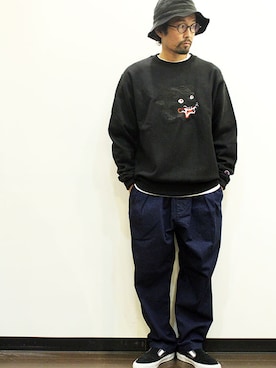 「THE UNION（ザユニオン）のアイテム」を使った、nakajiさん（メンズ・168cm）の秋コーディネート