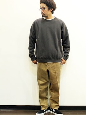 「THE FABRICのアイテム」を使った、nakajiさん（メンズ・168cm）の秋コーディネート