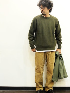 「MANEBU（マネブ）のアイテム（シューズ）」を使った、nakajiさん（メンズ・168cm）の秋コーディネート