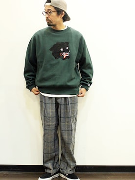 「THE UNION（ザユニオン）のアイテム」を使った、nakajiさん（メンズ・168cm）の秋コーディネート