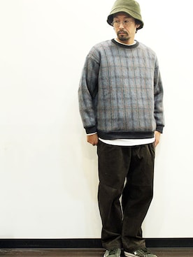 「TOWNCRAFT（タウンクラフト）のアイテム（ニット/セーター）」を使った、nakajiさん（メンズ・168cm）の冬コーディネート