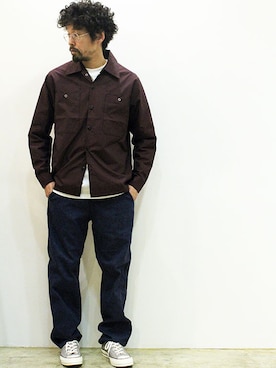 「NECESSARY or UNNECESSARY（ネセサリーオアアンネセサリー）のアイテム（パンツ）」を使った、nakajiさん（メンズ・168cm）の春コーディネート