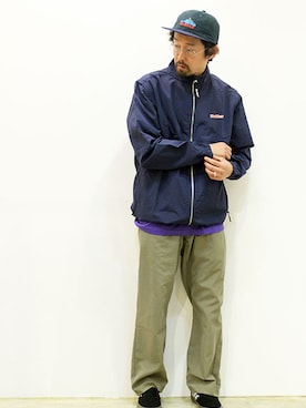 「オトナカジュアル」｜「アイテム（ナイロンジャケット）」を使った、nakajiさん（メンズ・168cm）の春コーディネート