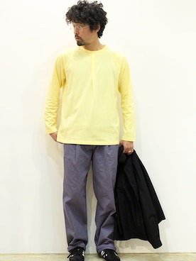 「LOLO（ロロ）のアイテム」を使った、nakajiさん（メンズ・168cm）の春コーディネート