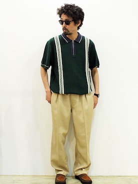 「MANEBU（マネブ）のアイテム（シューズ）」を使った、nakajiさん（メンズ・168cm）の春コーディネート