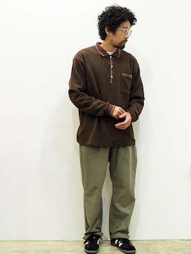 「THE FABRICのアイテム」を使った、nakajiさん（メンズ・168cm）の春コーディネート