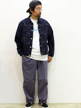 「NECESSARY or UNNECESSARY（ネセサリーオアアンネセサリー）のアイテム（ジャケット/アウター）」を使った、nakajiさん（メンズ・168cm）の春コーディネート
