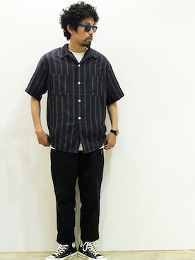 「IZIPIZI（イジピジ）のアイテム」を使った、nakajiさん（メンズ・168cm）の春コーディネート