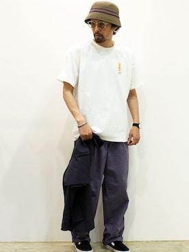 「NECESSARY or UNNECESSARY（ネセサリーオアアンネセサリー）のアイテム（ジャケット/アウター）」を使った、nakajiさん（メンズ・168cm）の春コーディネート