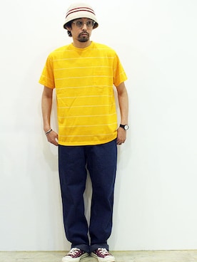 「NECESSARY or UNNECESSARY（ネセサリーオアアンネセサリー）のアイテム（パンツ）」を使った、nakajiさん（メンズ・168cm）の夏コーディネート